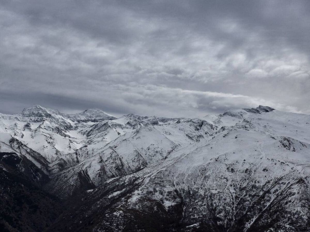 Spain's Sierra Nevada mountains under heavy snow cover